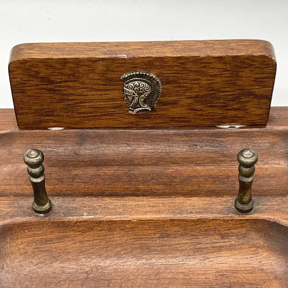 Vintage Mid Century Swank Wooden Valet / Organizer Catchall Tray Made in Japan